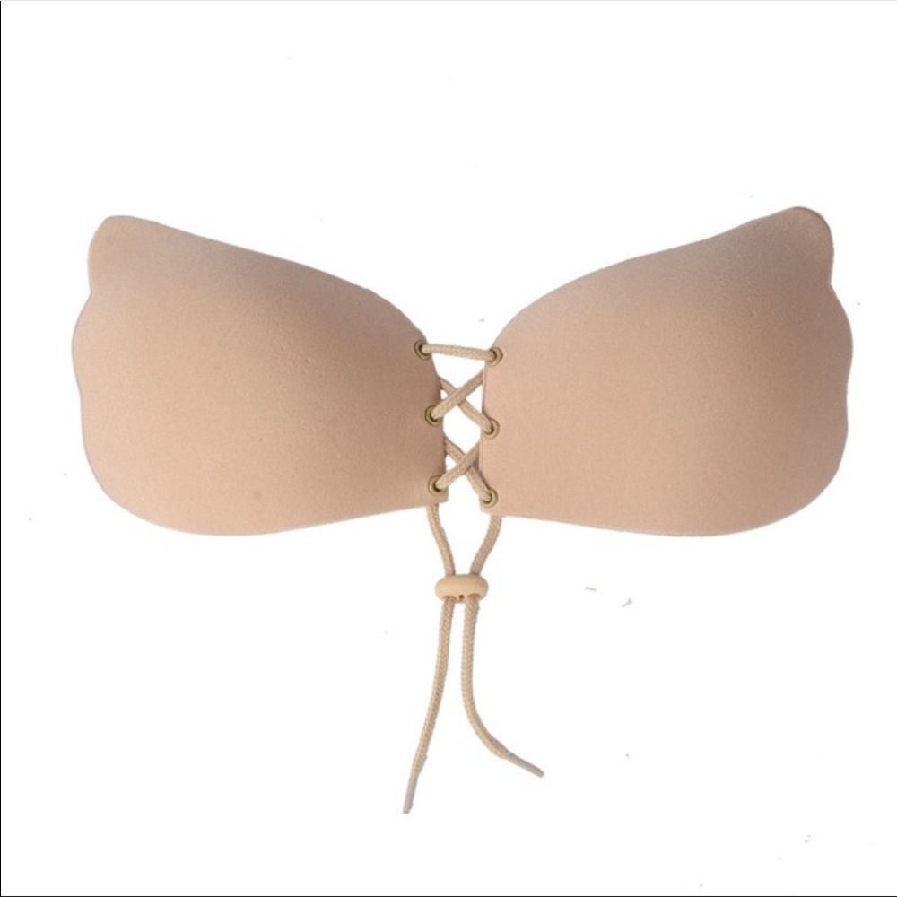 Adhesive backless strapless adjustable push-up bra - Picture 3 of 4